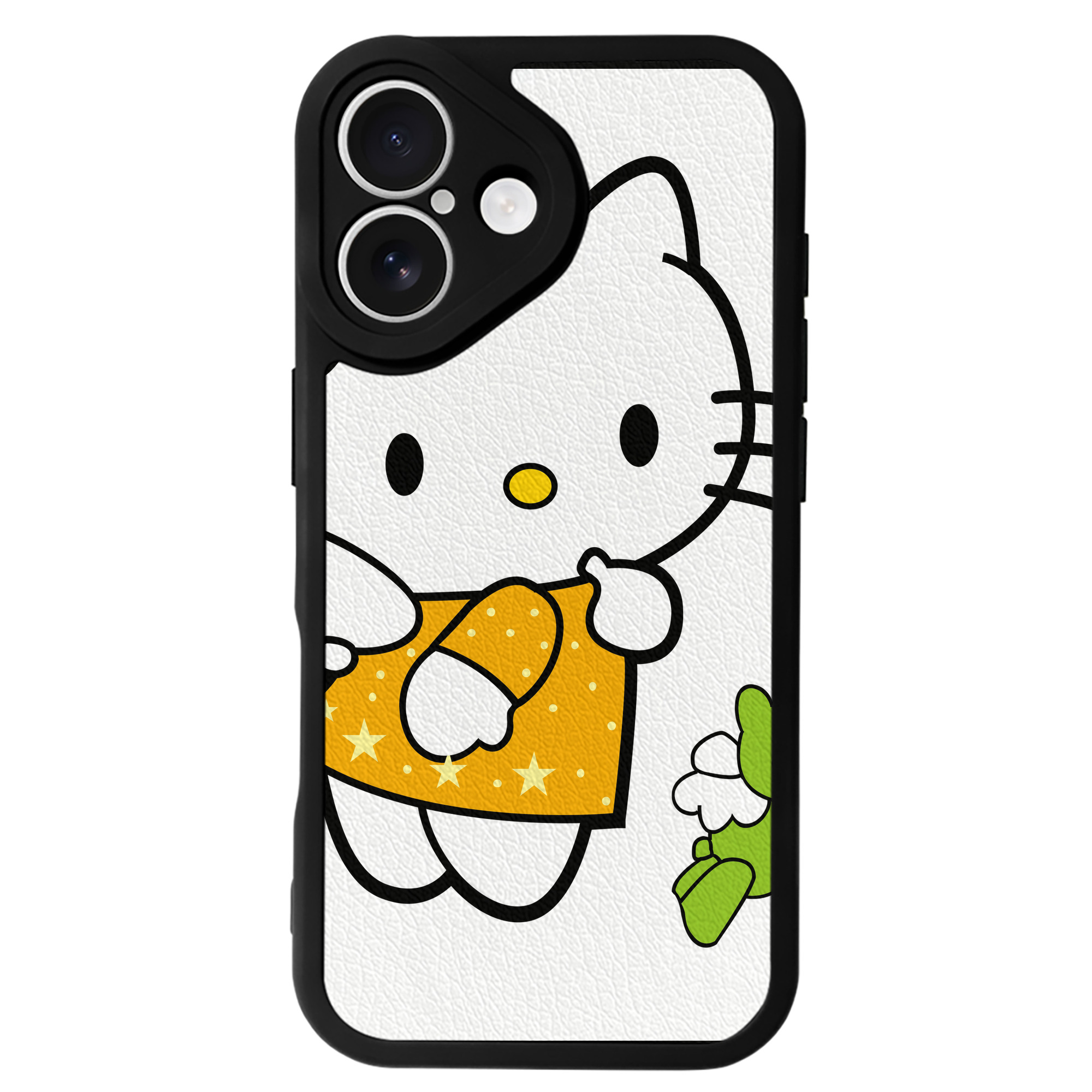 （画像用） Hello Kitty ハローキティ 【iPhone 16シリーズ対応】シリコンスマホケース（レザー調） 材質：シリコン